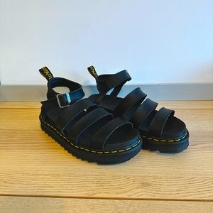 DR. MARTENS - BLAIRE STRAP LEATHER SANDALS